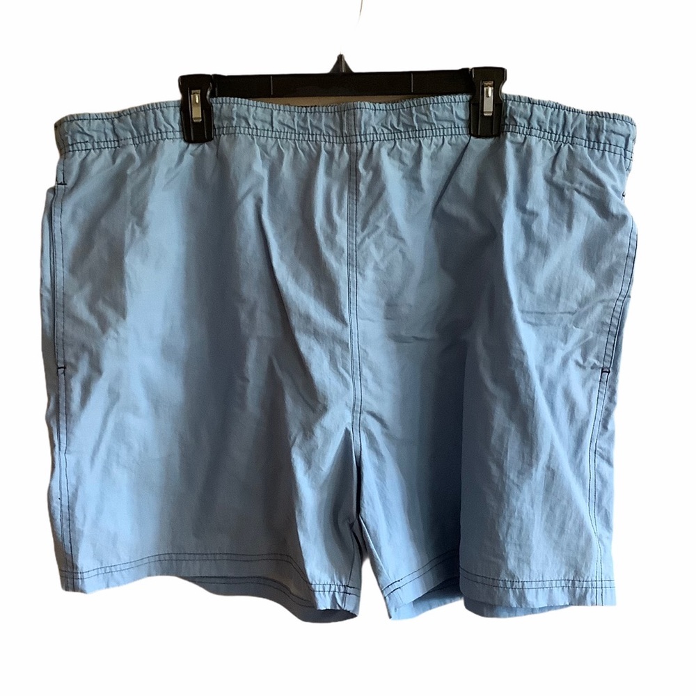 Sand n Sun Men Size Large Pockets 6" Inseam Liner Light Blue Swim Trunks‎